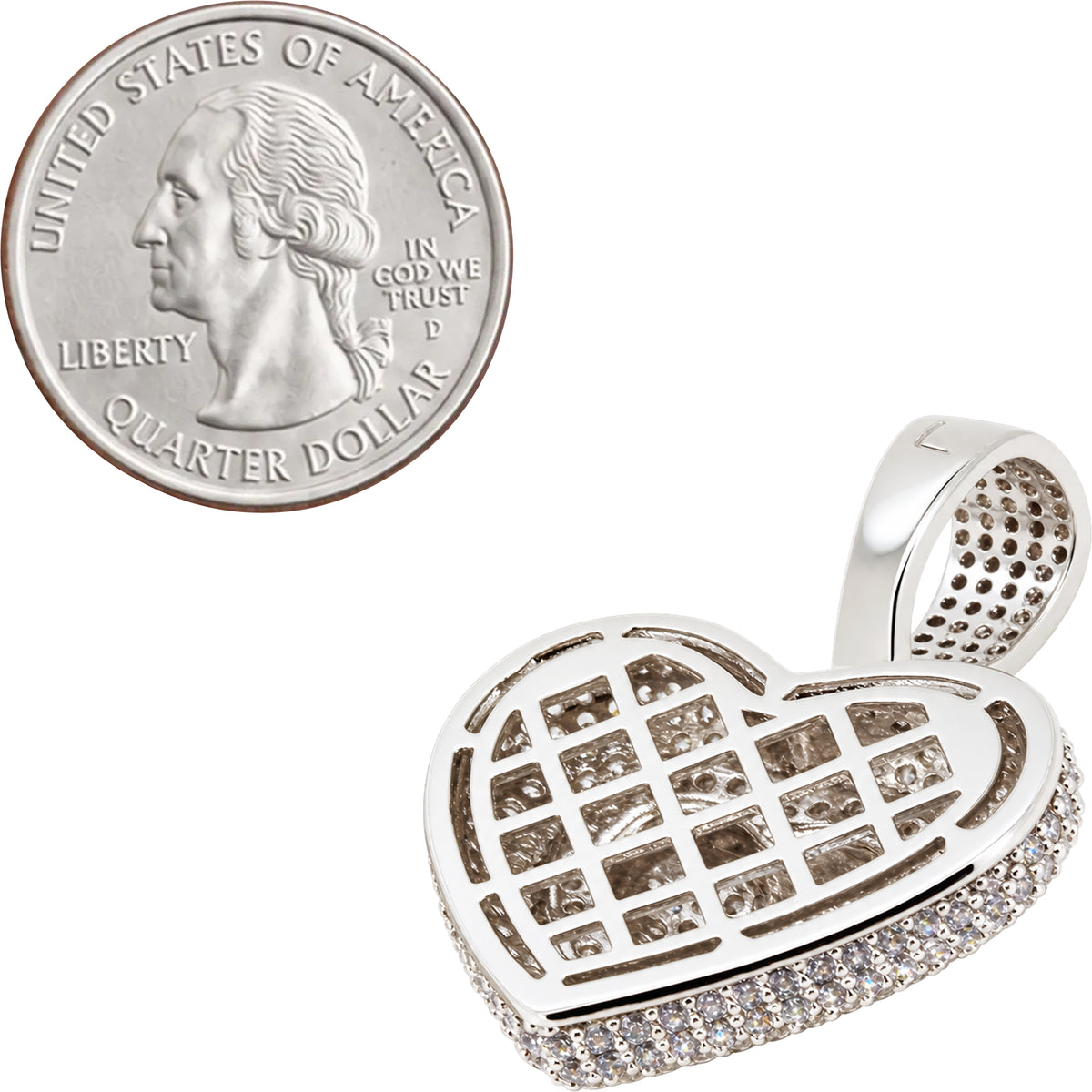 Layered Puffed Heart Pendant S