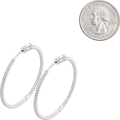 1.5mm x 40 mm Pavé Hoops