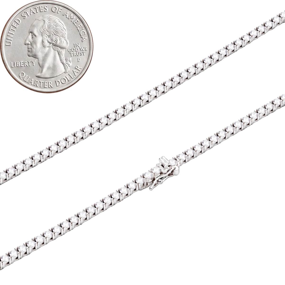 2mm Moissanite Tennis Bracelet 6.5"