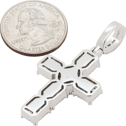 Baguette Segment Cross Pendant