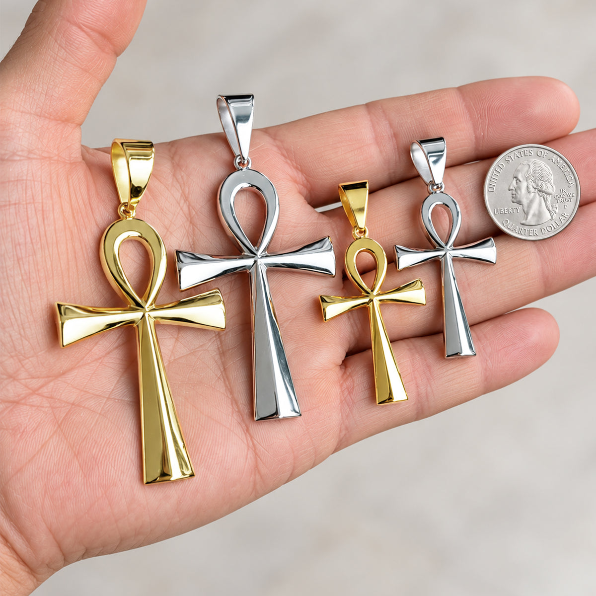 Plain Egyptian Ankh Cross Pendant L