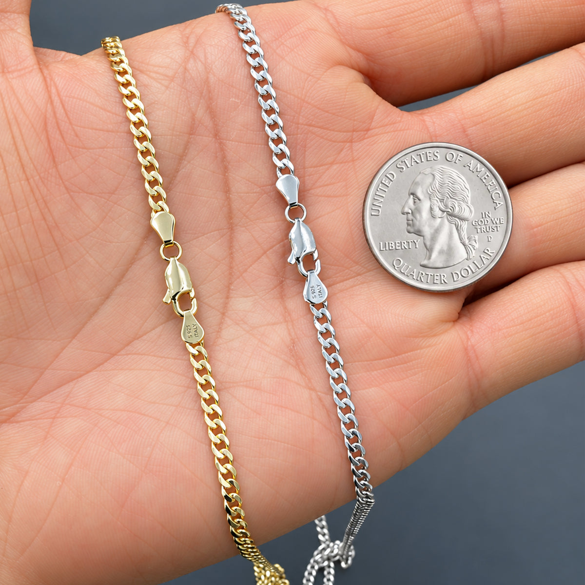3mm Cuban Link Chain 18"