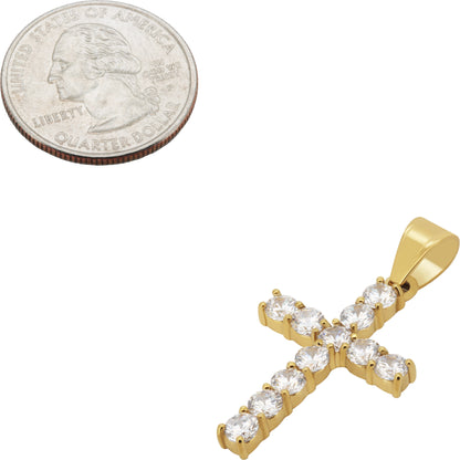 4mm Tennis Cross Pendant