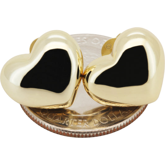 15mm Puffy Heart Studs