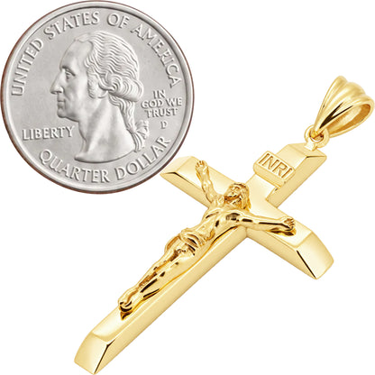 Plain 3D Crucifix Cross Pendant‎ S