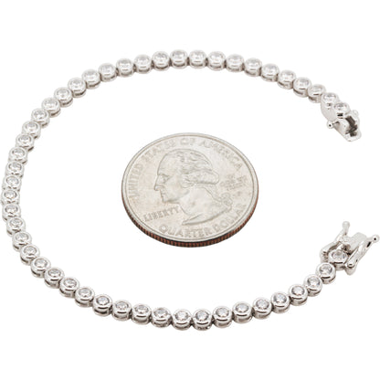 3mm Bezel Set Tennis Bracelet 7"
