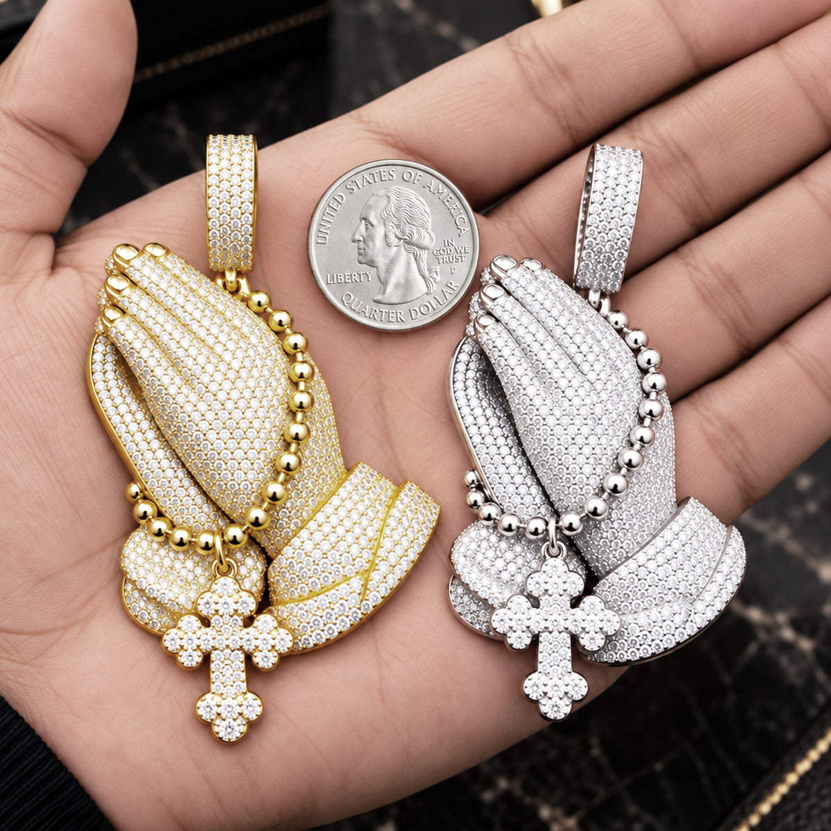 Praying Folded Hands Rosary Pendant