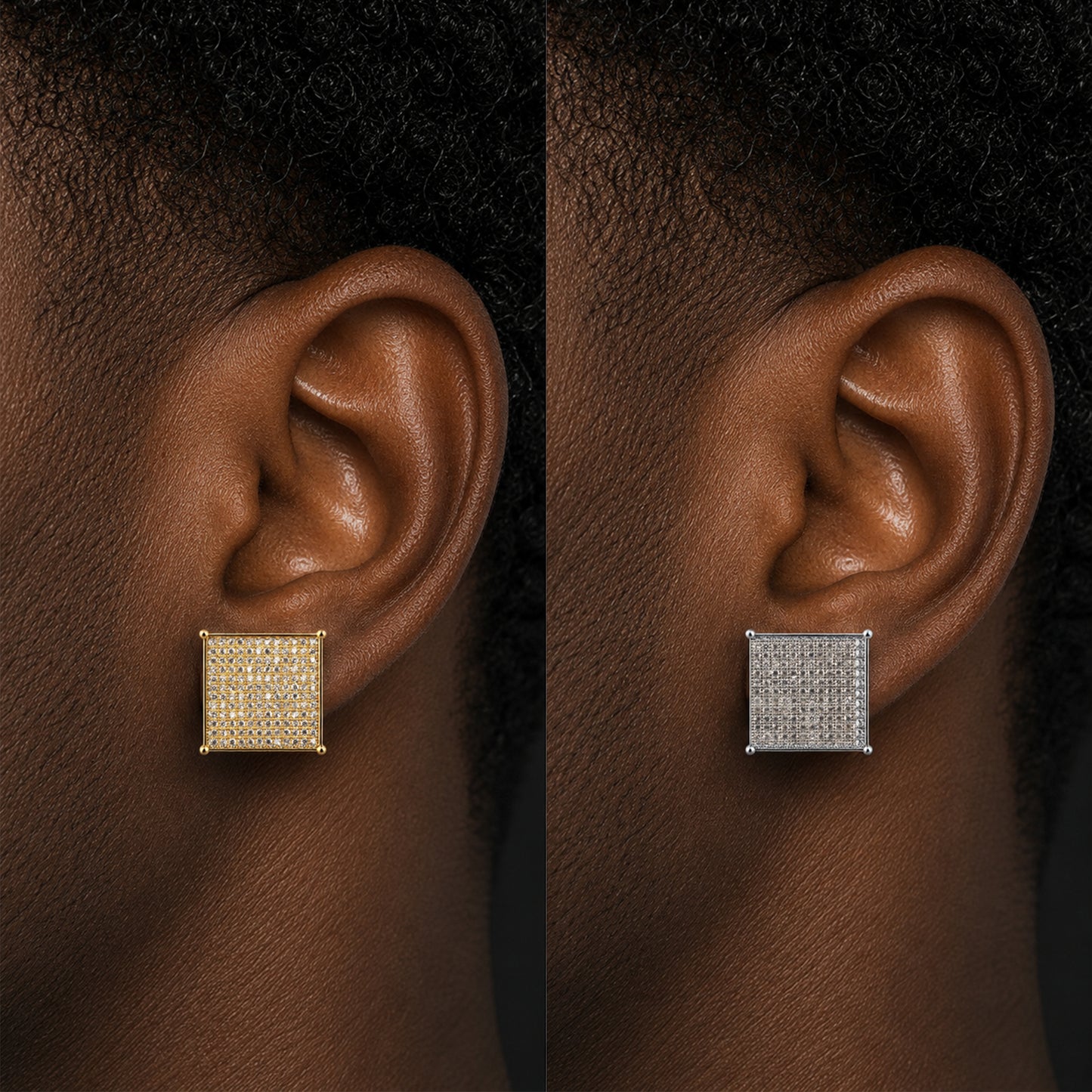 16mm Pavé Square Studs
