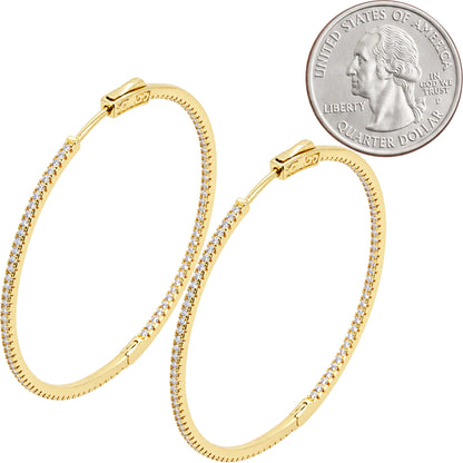 1.5mm x 50 mm Pavé Hoops