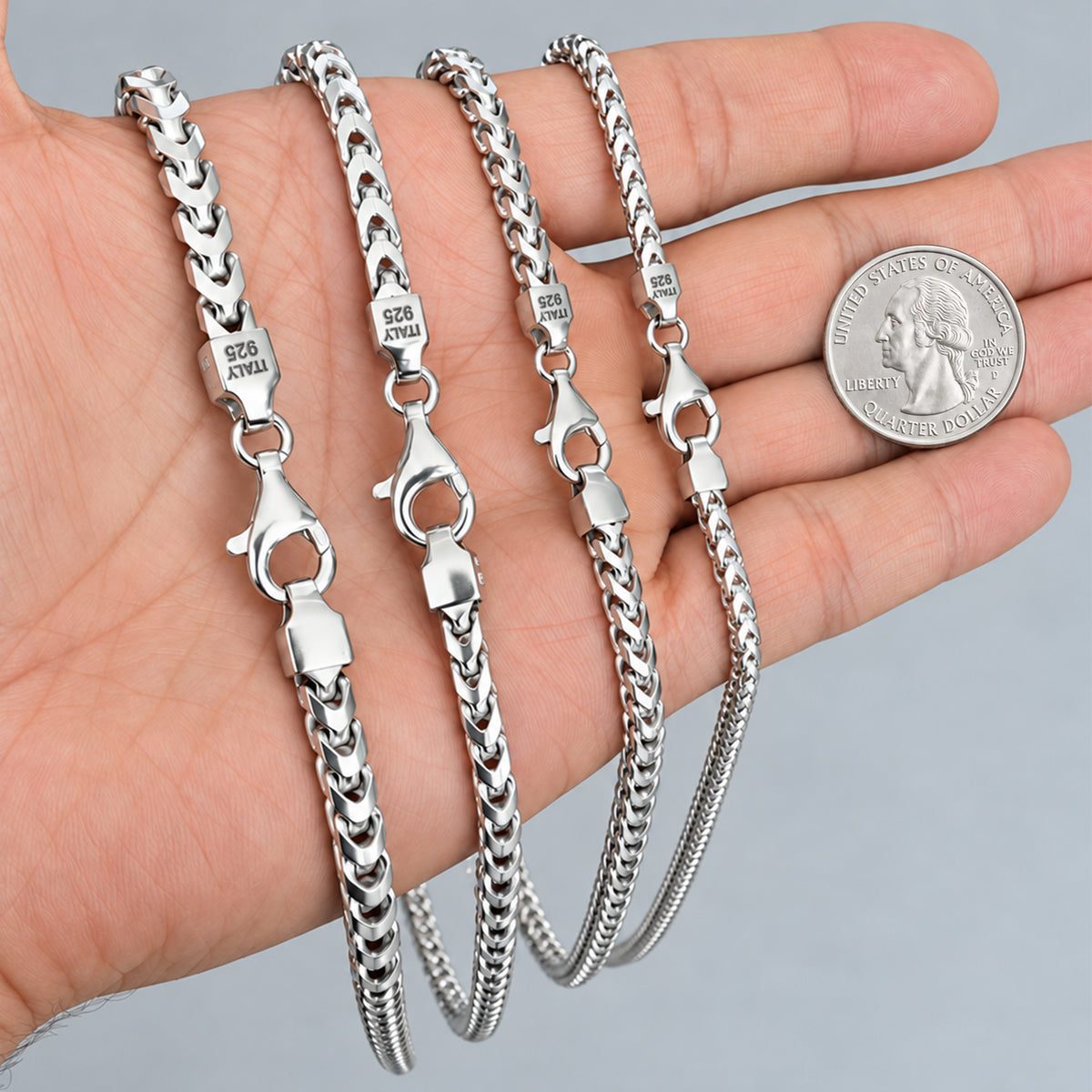 3mm Franco Box Chain 24"