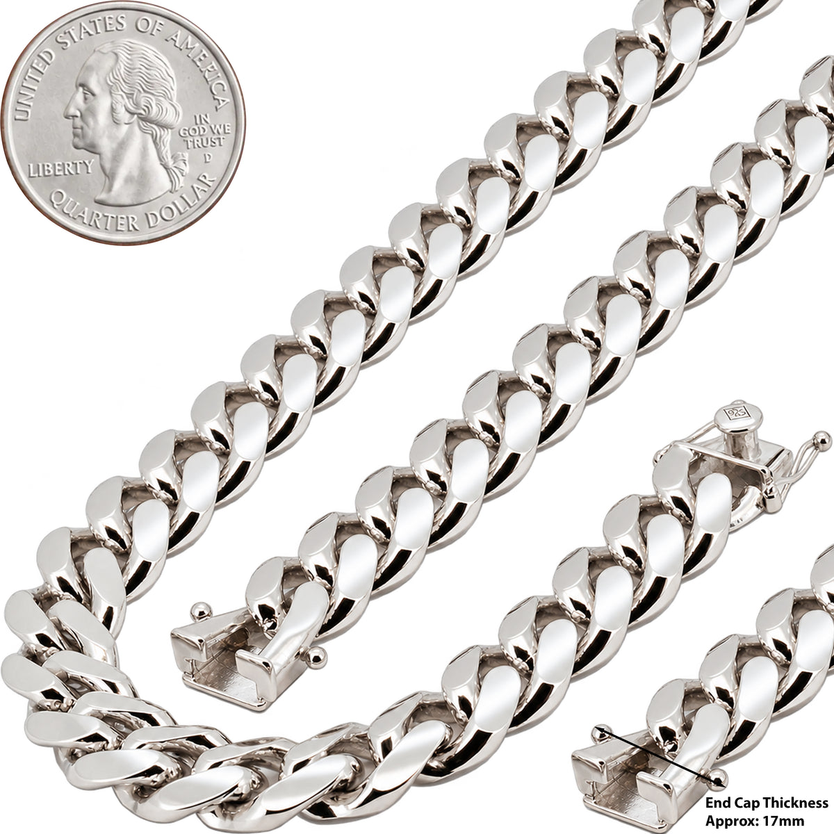 12mm Miami Cuban Link Chain 24"