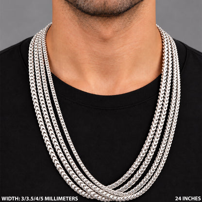 3mm Franco Box Chain 24"