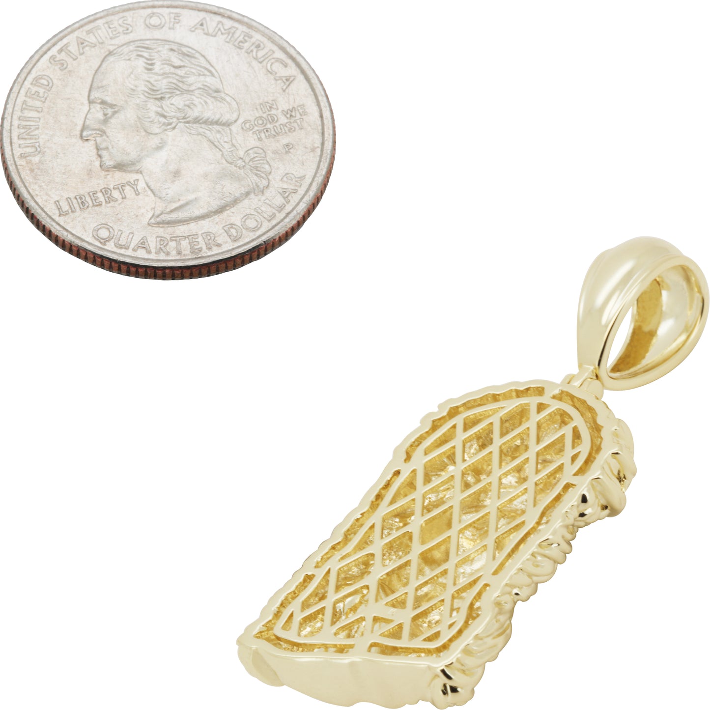 Textured Jesus Piece Pendant S