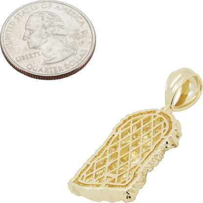 Textured Jesus Piece Pendant S