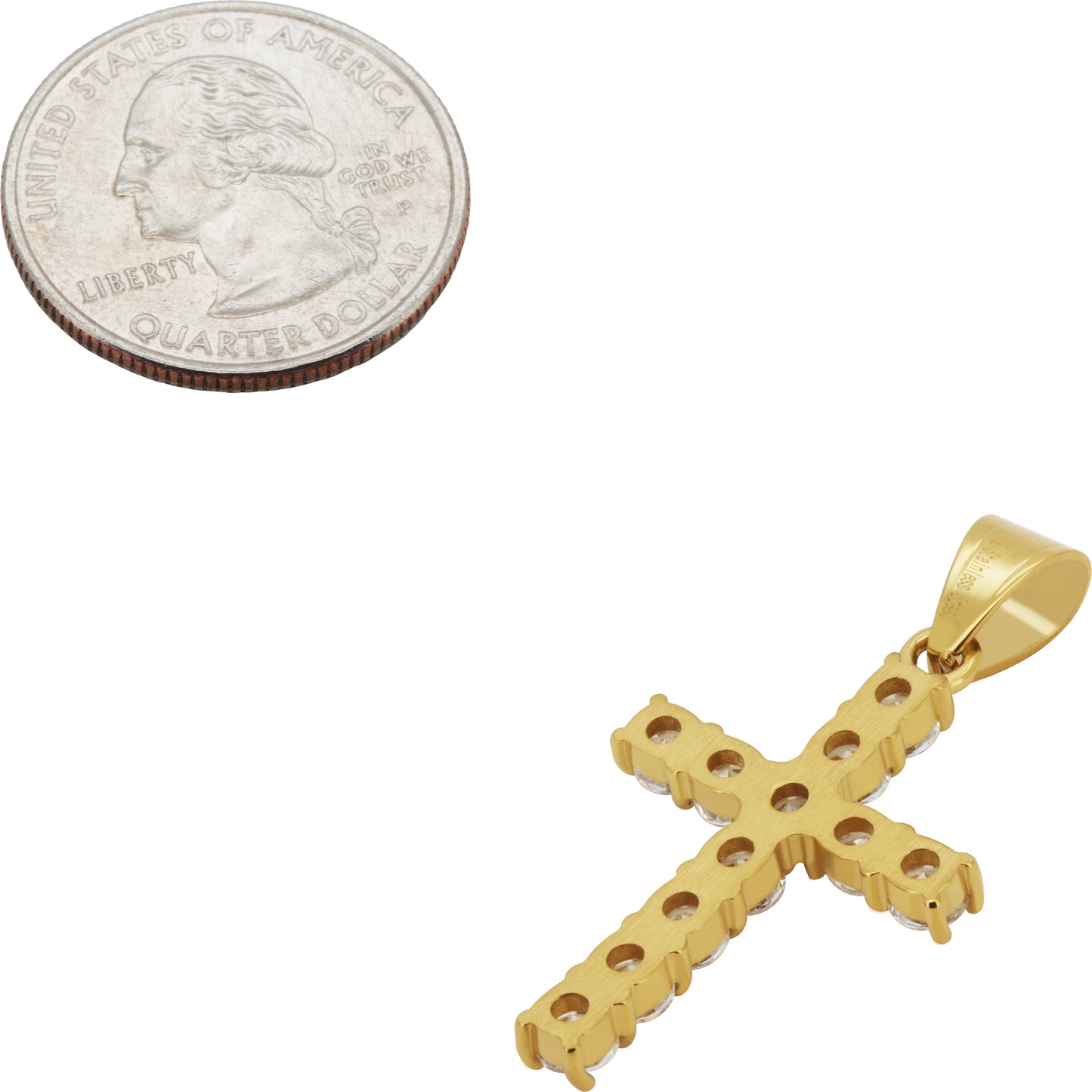 4mm Tennis Cross Pendant