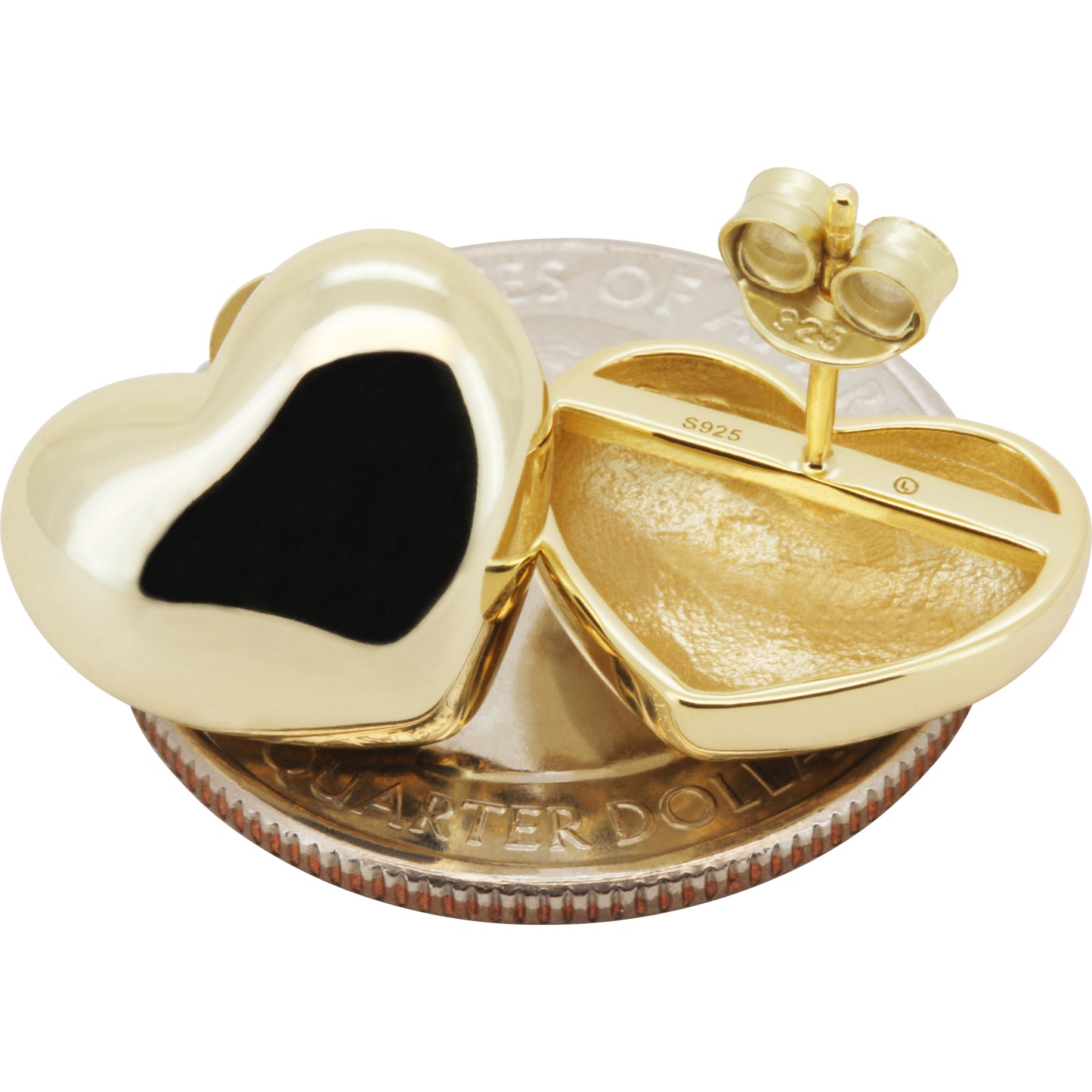 15mm Puffy Heart Studs