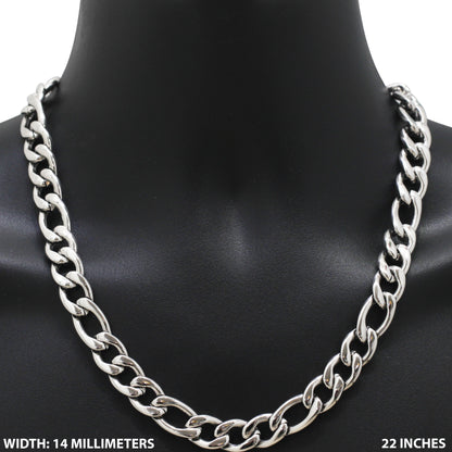 14mm Figaro Link Chain 22"