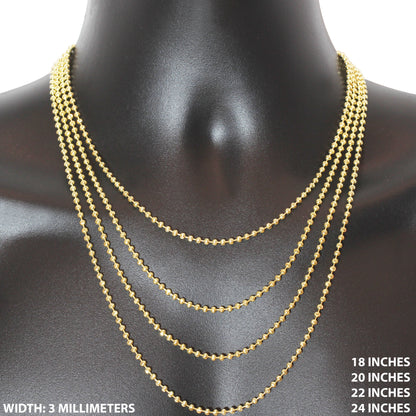 3mm Mooncut Chain 18"