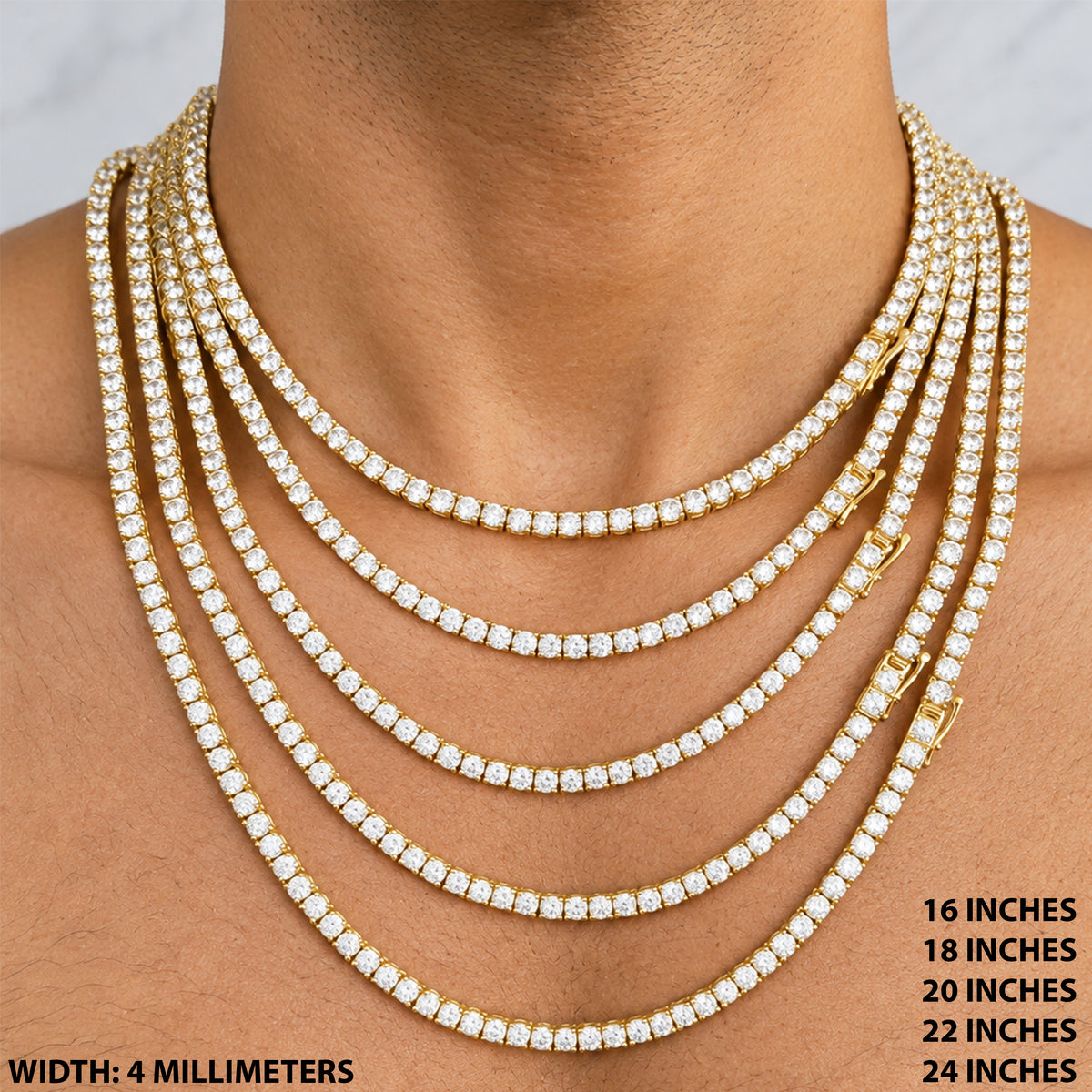 4mm Tennis Chain 20"
