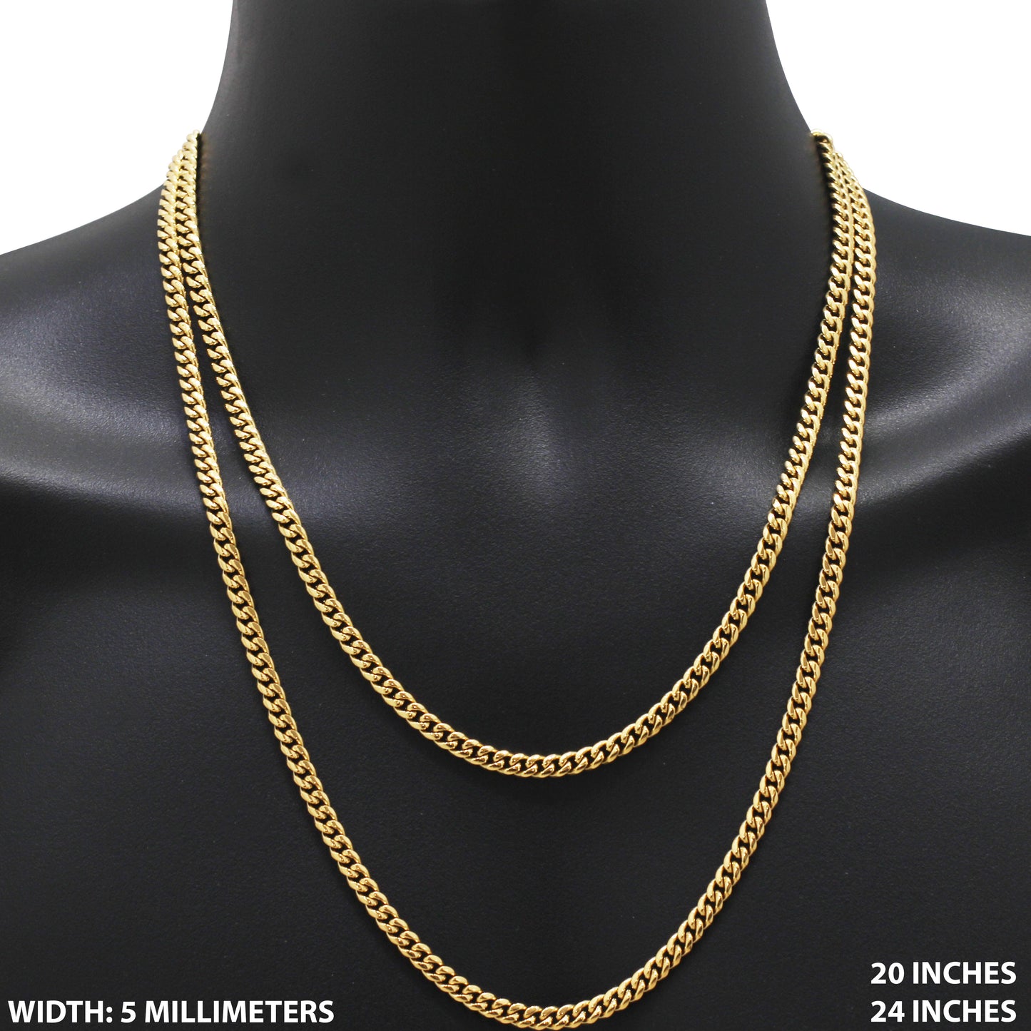 5mm Miami Cuban Link Chain 24"