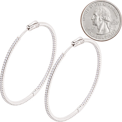 1.5mm x 50 mm Pavé Hoops