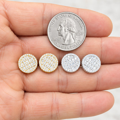 1.33ctw 12mm Moissanite Circle Cluster Studs