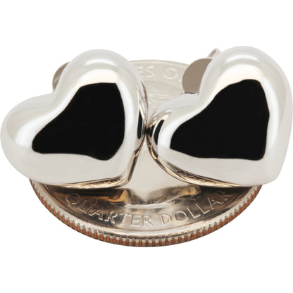 15mm Puffy Heart Studs