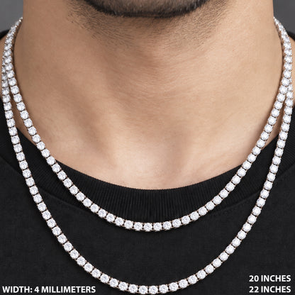 4mm Moissanite Tennis Chain 22"
