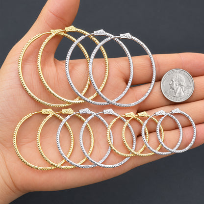 1.5mm x 30 mm Pavé Hoops