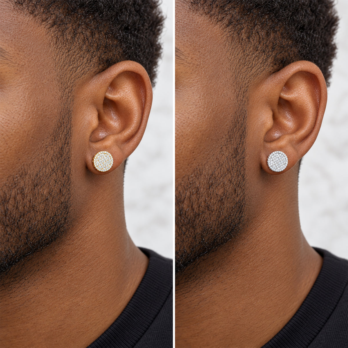 1.33ctw 12mm Moissanite Circle Cluster Studs