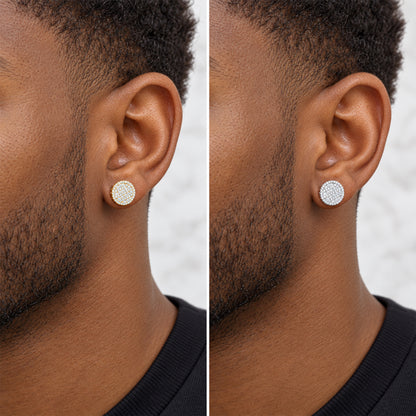 1.33ctw 12mm Moissanite Circle Cluster Studs