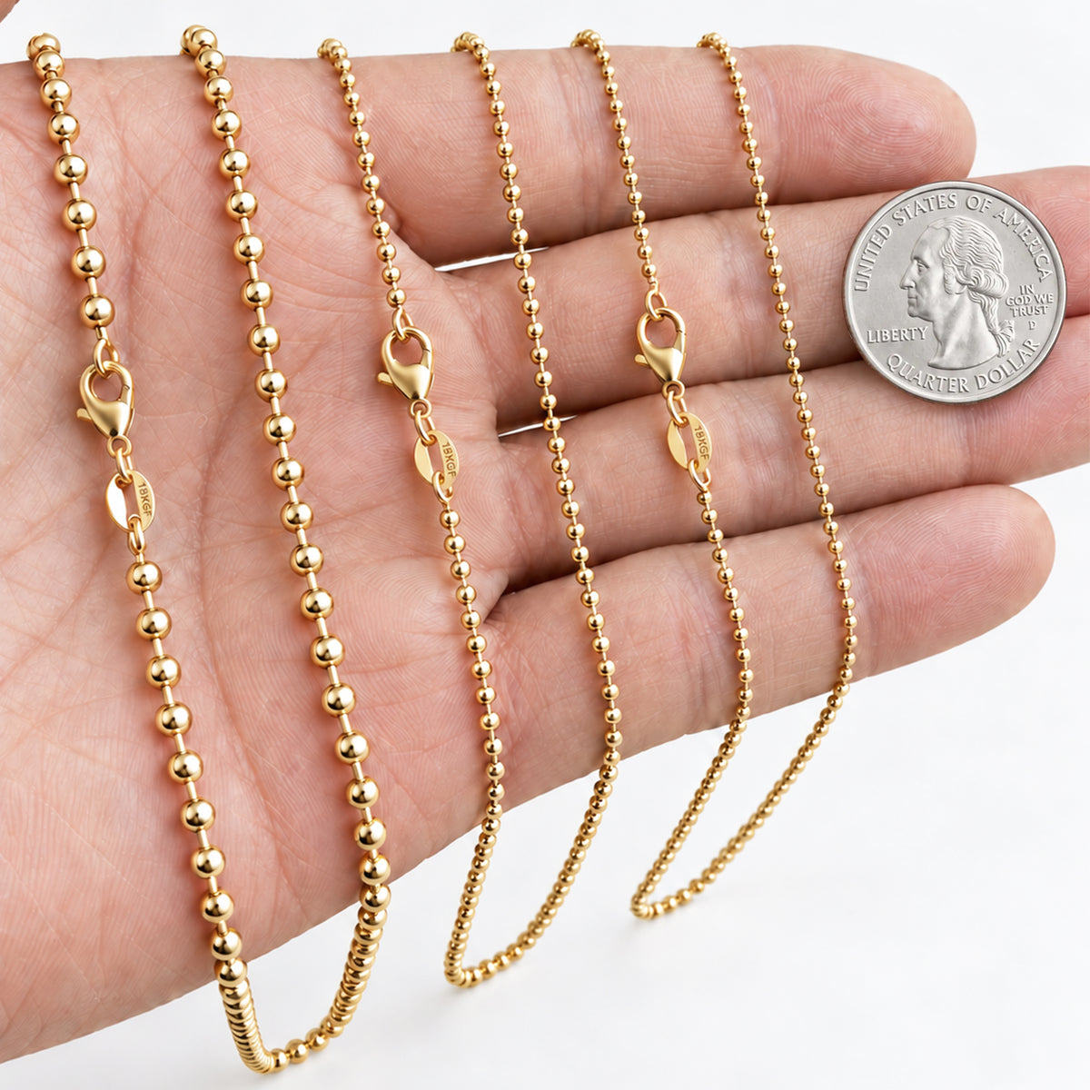 1.5mm Ball Chain 18"