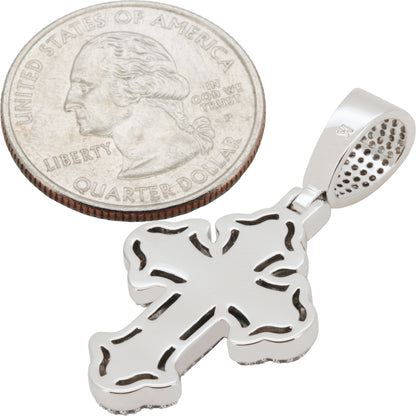 Baguette Gothic Tupac Cross Pendant S