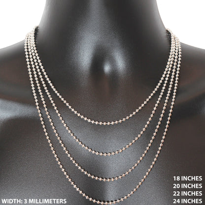 3mm Mooncut Chain 18"