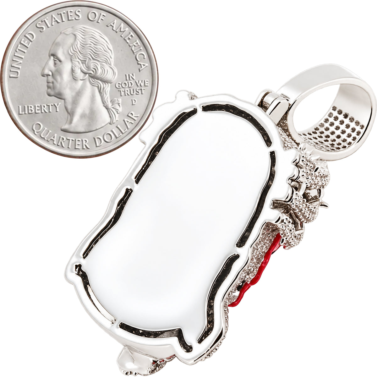 Enamel Bleeding Jesus Piece Pendant L