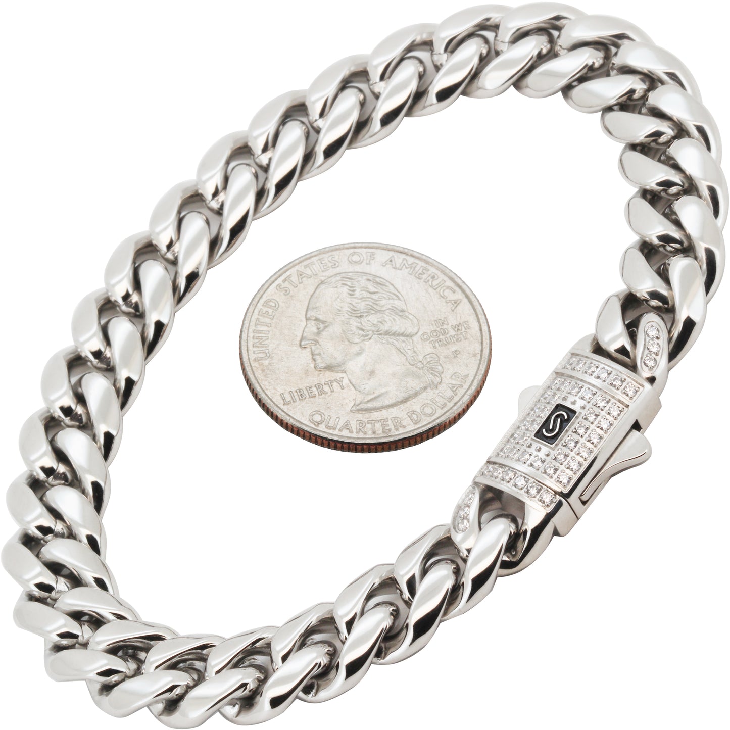 10mm Monaco Miami Cuban Link Bracelet 8"