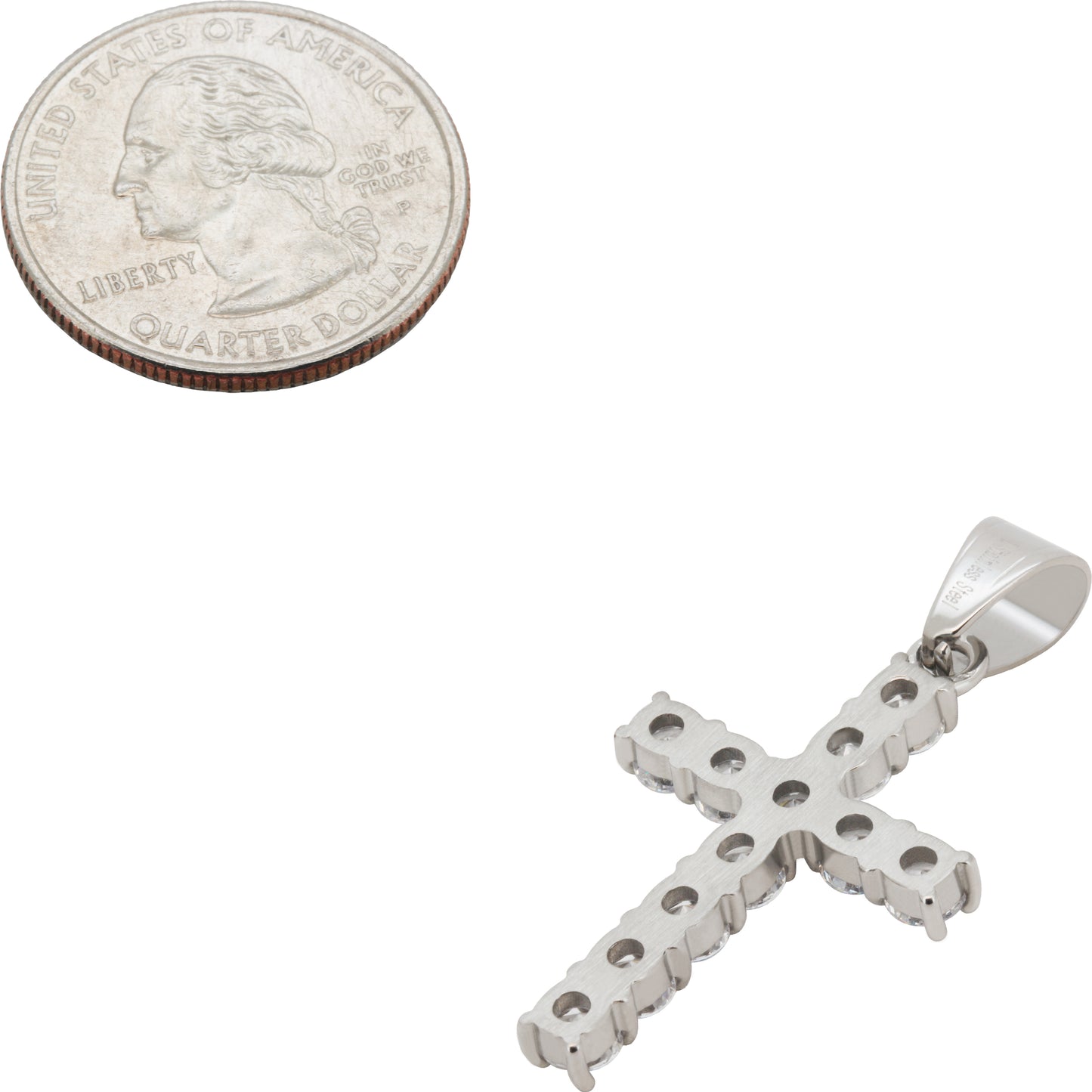 4mm Tennis Cross Pendant