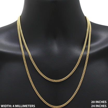 4mm Miami Cuban Link Chain 20"