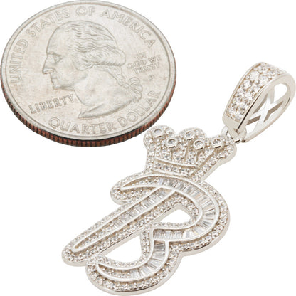 Crown Initial B Pendant