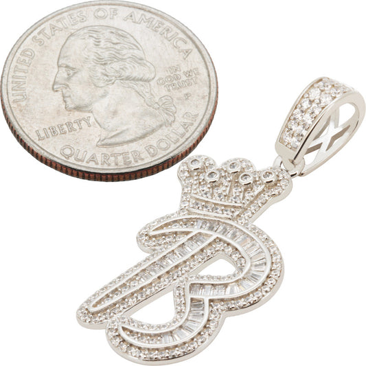 Crown Initial B Pendant