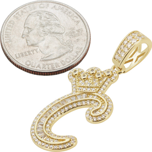 Crown Initial C Pendant