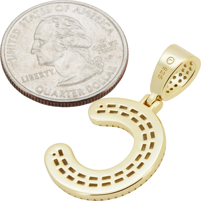 Baguette Initial C Pendant