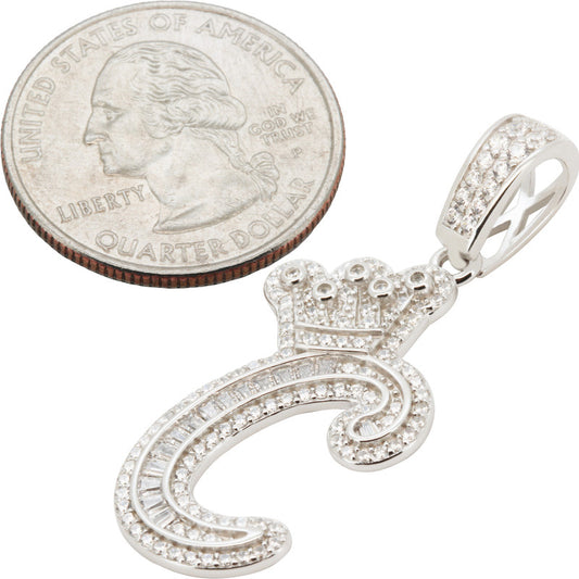 Crown Initial C Pendant
