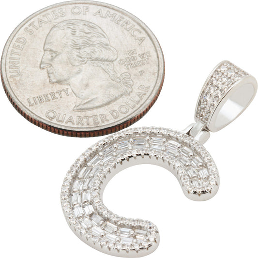 Baguette Initial C Pendant