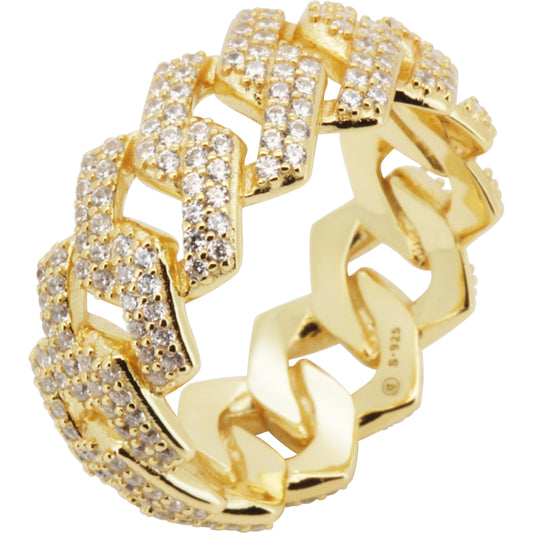 9.5mm Cuban Link Ring Size 7