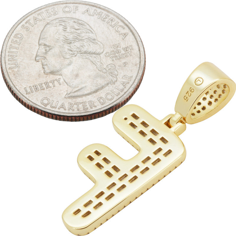 Baguette Initial F Pendant