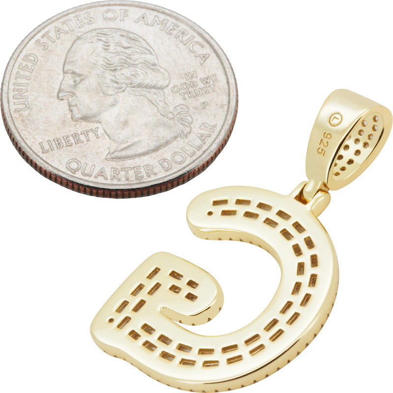 Baguette Initial G Pendant