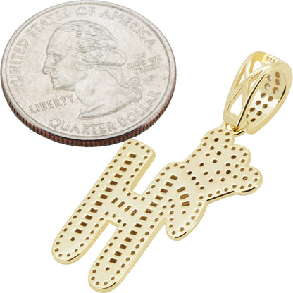 Crown Initial H Pendant