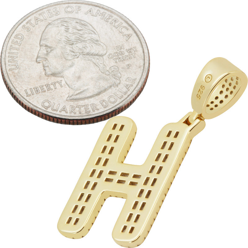 Baguette Initial H Pendant