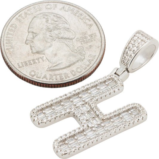 Baguette Initial H Pendant